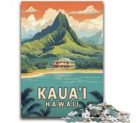 Jigsaw Puzzles for Adults 1000 Pieces Kauai Hawaii Travel Puzzles for Teenagers,Staycation Kill Time with Fully Interlocking Randomly Shaped Pieces (50x75cm)