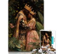 Jigsaw Puzzles for Adults 1000 Pieces King And Queen Puzzles for Adults,Stress Reliever Staycation Kill Time Enhance Love between Couples (size 75x50cm)