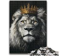 Jigsaw Puzzles for Adults 1000 Pieces King Lion Help The Brain Exercise Addictive Toys to Cultivate Patience A Work of Art 38x26cm