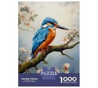 Jigsaw Puzzles for Adults 1000 Pieces Kingfisher Bird Painting Artwork Adult Jigsaw Puzzle Relax Games Difficult Hard Great Gift for Gaming 52x38cm/1000pcs