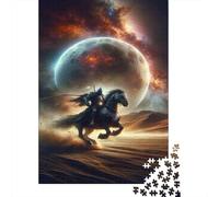 Jigsaw Puzzles for Adults 1000 Pieces Knight in The Desert Jigsaw Puzzle Relaxing Games Difficult Hard Challenging To Complete 52x38cm/1000pcs