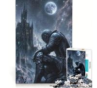 Jigsaw Puzzles for Adults 1000 Pieces Knight Under A Full Moon Anti-Stress Toys Analysis And Logic Artists Collection Fine Art 38x52cm