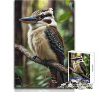 Jigsaw Puzzles for Adults 1000 Pieces Kookaburra Bird Wildlife Impossible Game Precision Cutting Secret Santa Gifts Size 50x75cm