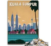 Jigsaw Puzzles for Adults 1000 Pieces Kuala Lumpur Adult Jigsaw,Decompressing Intellectual Educational Toy Birthday Gift (50x75cm)