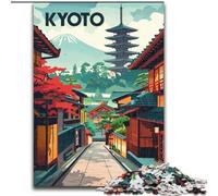 Jigsaw Puzzles for Adults 1000 Pieces Kyoto Tranquil Streets, Suitable for People Aged 14 And Above Challenging To Complete But Fun And Humorous Great Gift 26x38cm