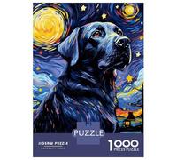 Jigsaw Puzzles for Adults 1000 Pieces Labrador Starry Night Puzzles for Adults Family Games Difficult Hard Challenging To Complete 70x50cm/1000pcs