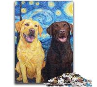 Jigsaw Puzzles for Adults 1000 Pieces Labrador Under The Night Sky 1000 Piece Jigsaw,Fun Games Every Piece Is Unique - Challenging Family Fun Game (50x75cm)