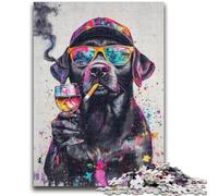 Jigsaw Puzzles for Adults 1000 Pieces Labrador Wearing Sunglasses Puzzles,Challenging Game Gifts for Is Ideal As A Gift for The Whole Family (75x50cm)