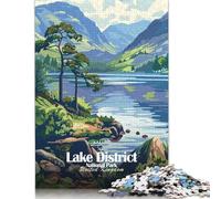Jigsaw Puzzles for Adults 1000 Pieces Lake District National Park Poster Puzzle for Adults Woodenboard Puzzles Fun Puzzles Games 1000pcs (75x50cm)