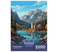 Jigsaw Puzzles for Adults 1000 Pieces Lake Ples Russia Landscape Jigsaws for Adults Relax Games Wall Decoration Educational Challenge 38x26cm/1000pcs