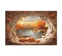 Jigsaw Puzzles for Adults 1000 Pieces Landscape Pattern Wooden Puzzle Relaxing Puzzle Jigsaw Game Brain Teasers （75×50cm）