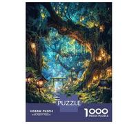 Jigsaw Puzzles for Adults 1000 Pieces Lantern Path of The Spirit Grove Jigsaw Puzzle Relaxing Games Precision Cutting Unique Birthday And Xmas Gifts 52x38cm/1000pcs