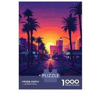 Jigsaw Puzzles for Adults 1000 Pieces Las Vegas Sunset Cityscape Jigsaws for Adults Relax Games Wall Decoration Educational Challenge 70x50cm/1000pcs