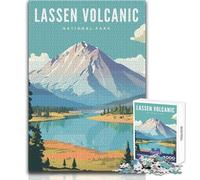 Jigsaw Puzzles for Adults 1000 Pieces Lassen Volcanic California Educational Family Game Pattern Assembly Secret Santa Gifts Size 38x52cm