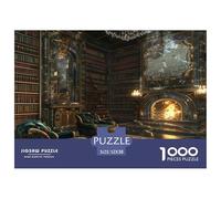 Jigsaw Puzzles for Adults 1000 Pieces, Library, Impossible Hard Difficult Challenging Puzzles, Home Decoration Puzzles, Gift for Men & Women 52x38cm/1000pcs