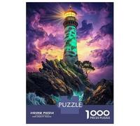 Jigsaw Puzzles for Adults 1000 Pieces Lighthouse on Rocky Coast Puzzles for Adults Family Game For Family Fun Birthday Present, Gifts, 52x38cm/1000pcs