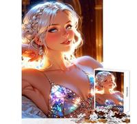 Jigsaw Puzzles for Adults 1000 Pieces Lilly - Stunning Human Girl Educational Game Tough Challenge Toy Wall Decor Improving Love between Couples (26X38cm)