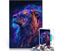 Jigsaw Puzzles for Adults 1000 Pieces Lion Space Animal Stressabbau-Spielzeug Tolles Geschenk für Spiele75x50cm