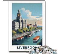 Jigsaw Puzzles for Adults 1000 Pieces Liverpool United Kingdom, Suitable for People Aged 14 And Above Challenging To Complete But Fun And Humorous Great Gift 50x75cm