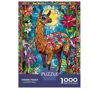Jigsaw Puzzles for Adults 1000 Pieces Llama in A Garden Adult Jigsaw Hands-on Game Pattern Assembly Challenging To Complete 52x38cm/1000pcs