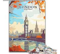 Jigsaw Puzzles for Adults 1000 Pieces London Big Ben Travel, Suitable for People Aged 14 And Above Challenging To Complete But Fun And Humorous Great Gift 26x38cm