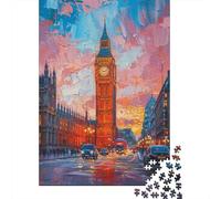 Jigsaw Puzzles for Adults 1000 Pieces London Cityscape with Big Ben-1 Jigsaw Puzzle Relaxing Games Difficult Hard Challenging To Complete 70x50cm/1000pcs