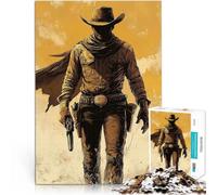 Jigsaw Puzzles for Adults 1000 Pieces Lone Cowboy in the West Schwierig Schwer Geschenke für Freunde und Familie38x26cm