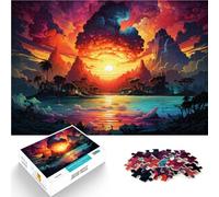 Jigsaw Puzzles for Adults 1000 Pieces Lonely Island Challenging Game Toys 26x38cm Stress Reliever Difficult Challenge for teenager Age 14+