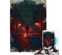 Jigsaw Puzzles for Adults 1000 Pieces Lonely Night Walk Jigsaw 1000 Piece Toy Wall Decor Birthday Present Deal As Gifts for The Whole Family (38x52cm)