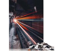 Jigsaw Puzzles for Adults 1000 Pieces Long Exposure in The Subwa Jigsaw Puzzle Adult Paperboard Puzzles Brain Teaser Puzzles For Adults And Teenagers 38x26cm/1000pcs