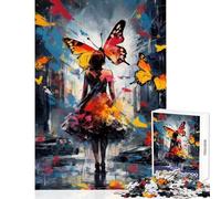 Jigsaw Puzzles for Adults 1000 Pieces Lost Butterfly Girl Impossible Game Difficult Challenge Educational Toy Improving Love between Couples (52X38cm)
