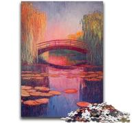 Jigsaw Puzzles for Adults 1000 Pieces Lotus Pond 1000 Piece Puzzle,Vibrant And Unique Design Relaxing & Challenging Puzzle Experience (75x50cm)