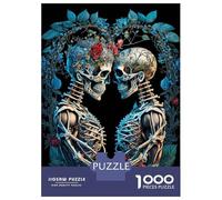 Jigsaw Puzzles for Adults 1000 Pieces Loving Skeletons Puzzle for Adults Brain Teaser Game Birthday Present Educational Challenge 70x50cm/1000pcs
