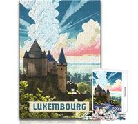 Jigsaw Puzzles for Adults 1000 Pieces Luxembourg Educational Family Game Pattern Assembly Secret Santa Gifts Size 38x26cm