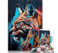 Jigsaw Puzzles for Adults 1000 Pieces LYNX Panorama Set Left Adult Jigsaw,Decompressing Intellectual Educational Toy Birthday Gift 38x26cm