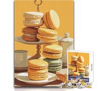 Jigsaw Puzzles for Adults 1000 Pieces Macarons And Tea Still Life Impossible Game Precision Cutting Secret Santa Gifts Size 50x75cm