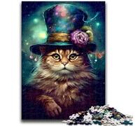 Jigsaw Puzzles for Adults 1000 Pieces Magic Cat Challenging Game Toys Deal As Gifts for The Whole Family for Ages 14+ 26x38cm