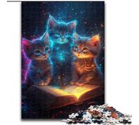 Jigsaw Puzzles for Adults 1000 Pieces Magic Kitten, Help The Brain Exercise Addictive Toys to Cultivate Patience Perfect Decoration (Size 26x38cm)