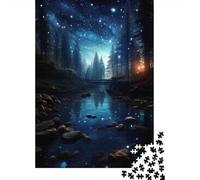 Jigsaw Puzzles for Adults 1000 Pieces Magical Forest Night Scene Adult Jigsaw Puzzle Relax Games Difficult Hard Great Gift for Gaming 38x26cm/1000pcs