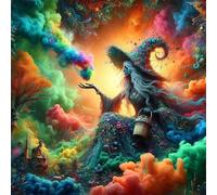 Jigsaw Puzzles for Adults 1000 Pieces,Magical Witches Landscapes jigsaw Puzzle 26x26 inch Challenging puzzles,DIY Puzzles for Home Decoration,Family Puzzle Perfect for Game