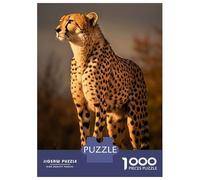 Jigsaw Puzzles for Adults 1000 Pieces Majestic Cheetah Close Up Puzzles for Adults Family Games Difficult Hard Challenging To Complete 70x50cm/1000pcs