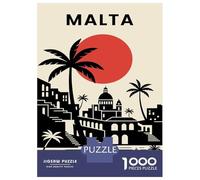 Jigsaw Puzzles for Adults 1000 Pieces Malta Travel Puzzles for Adults Relaxing Games Birthday Present Challenging To Complete 52x38cm/1000pcs