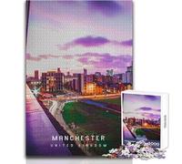 Jigsaw Puzzles for Adults 1000 Pieces Manchester Educational Family Game Pattern Assembly Secret Santa Gifts Size 38x26cm