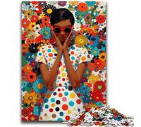 Jigsaw Puzzles for Adults 1000 Pieces Mary Blair-style Woman Teenager Puzzles,Game Toys Every Piece Is Unique - Challenging Family Fun Game (38x26cm)