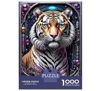 Jigsaw Puzzles for Adults 1000 Pieces Mechanical Techno Tiger Jigsaw Relaxing Games Pattern Assembly Gifts for Friends And Family 52x38cm/1000pcs