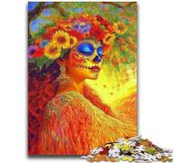 Jigsaw Puzzles for Adults 1000 Pieces Mexican Style Skull Adult Jigsaw,Birthday Present, Gifts, Wall Art for Age 14 Years Up (50x75cm)