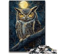 Jigsaw Puzzles for Adults 1000 Pieces Midnight Owl 1000 Piece Jigsaw,Fun Games Every Piece Is Unique - Challenging Family Fun Game (50x75cm)