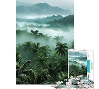 Jigsaw Puzzles for Adults 1000 Pieces Misty Rainforest Jigsaw 1000 Piece Toy Wall Decor Birthday Present Deal As Gifts for The Whole Family (38x26cm)