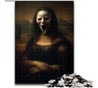 Jigsaw Puzzles for Adults 1000 Pieces Mona Lisa Skeleton, Toys Educational Games Stress Relieving Parent-child Interaction (Size 26x38cm)