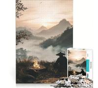 Jigsaw Puzzles for Adults 1000 Pieces Monk by The Fire Relax Games Enhance Memory Unique Gifts for Birthday And Christmas 38x26cm